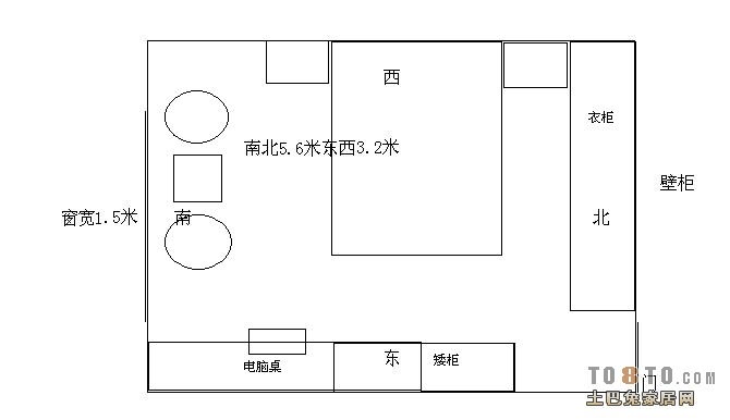 卧室电脑桌摆放位置