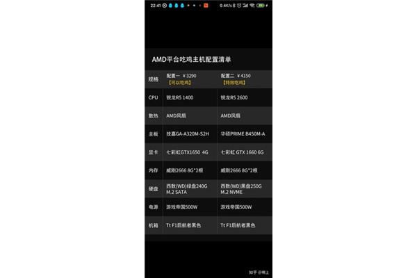 两千块的电脑主机配置